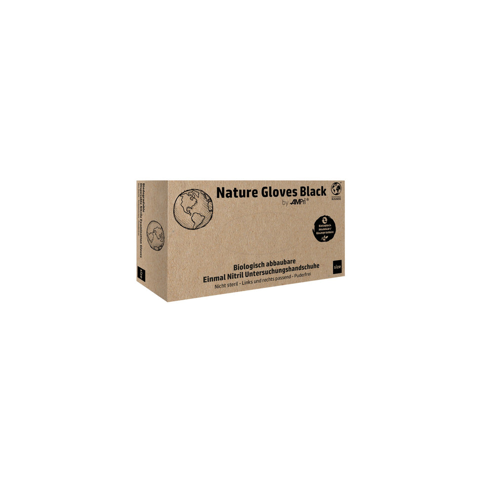 Nature Gloves Black - Nitril-Untersuchungshandschuh