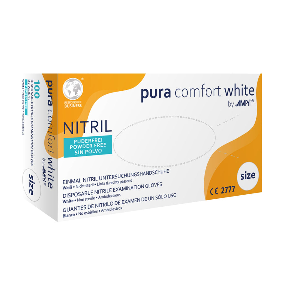 PuraComfort White - Nitril-Untersuchungshandschuh