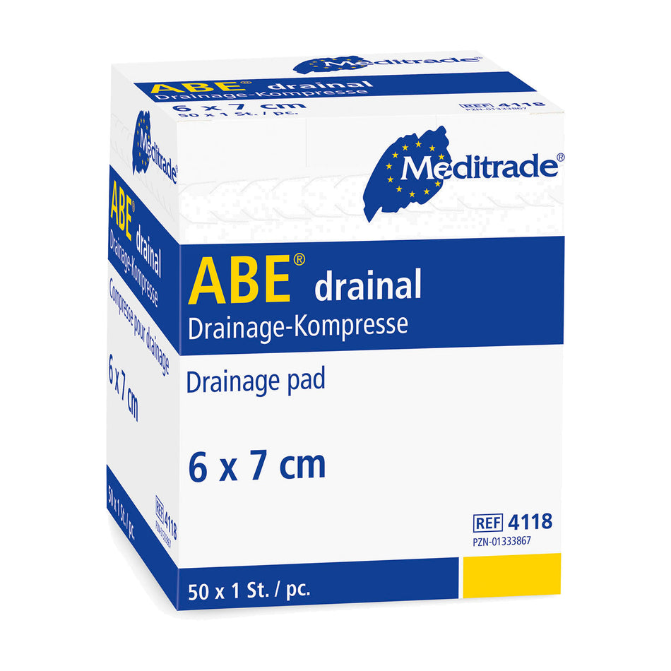 Meditrade ABE drainal steril 6 x 7 cm - steril - 50 Stk.